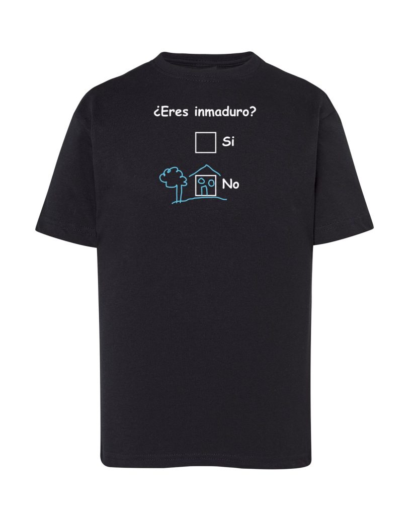 Camiseta negra infantil ¿Eres inmaduro?