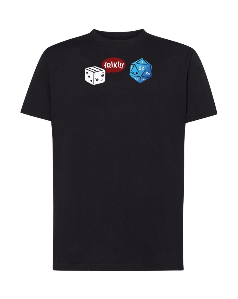 Camiseta negra adulto Dado Friki
