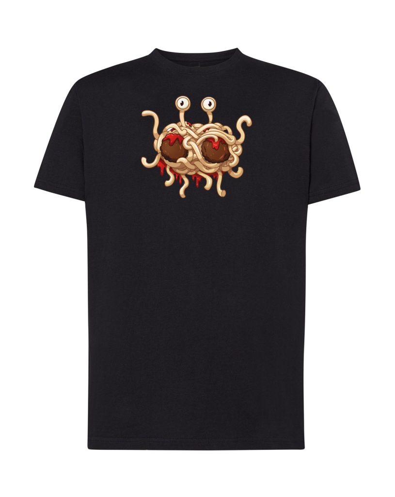 Camiseta negra adulto Monstruo Espaguetti