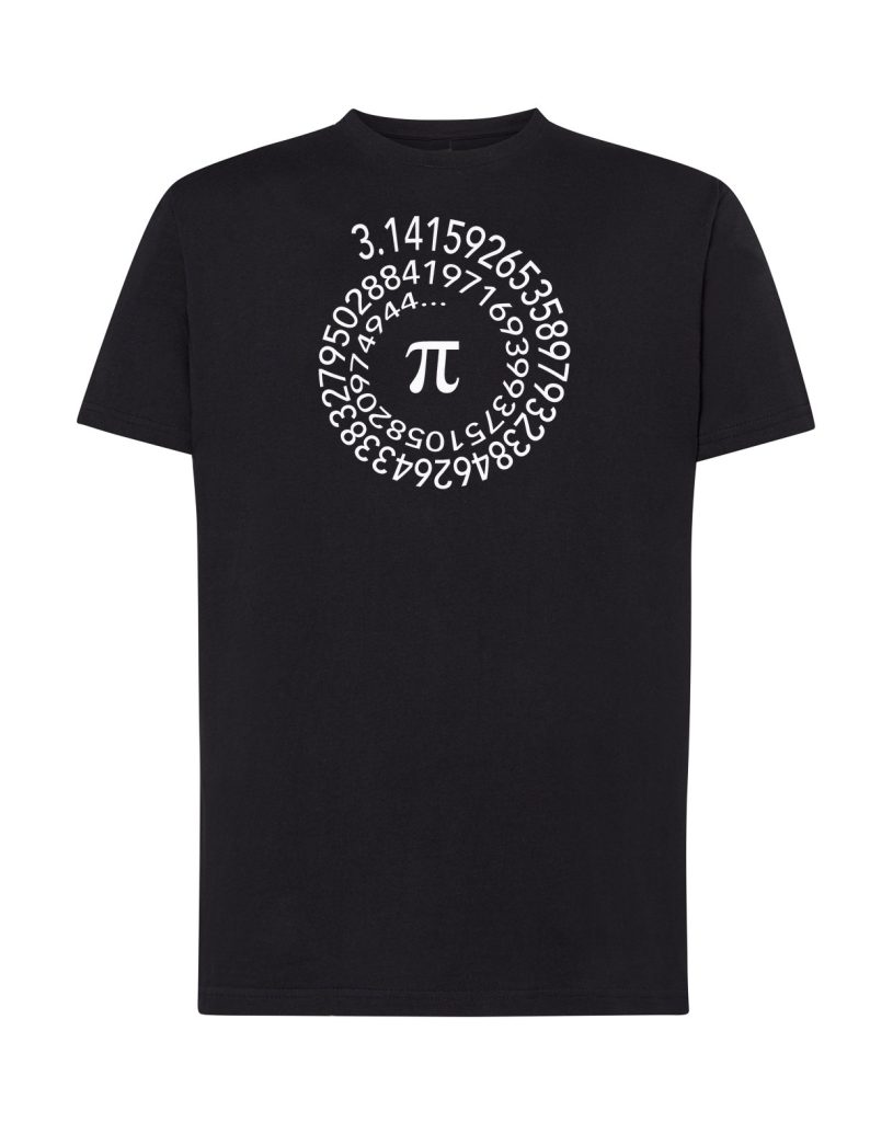 Camiseta negra adulto Numero Pi
