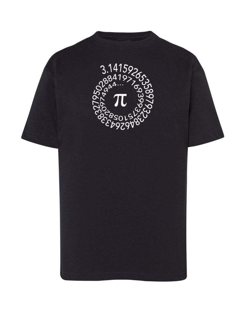 Camiseta negra infantil Numero Pi