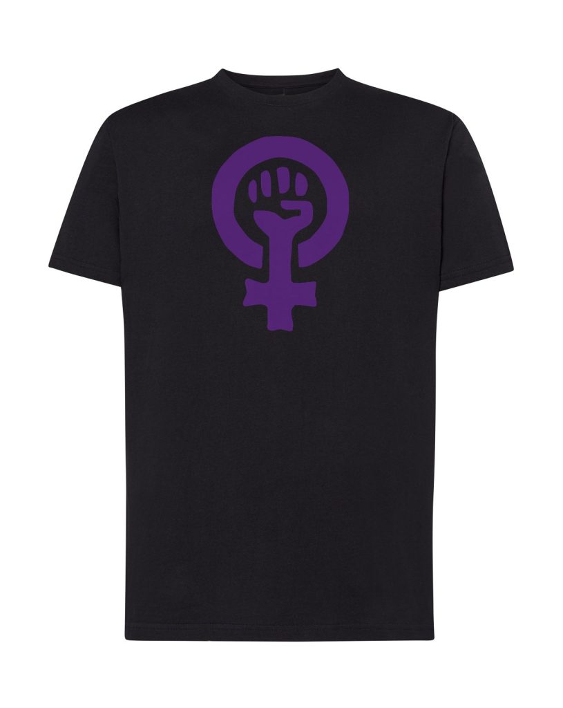 Camiseta negra adulto Puño Feminista