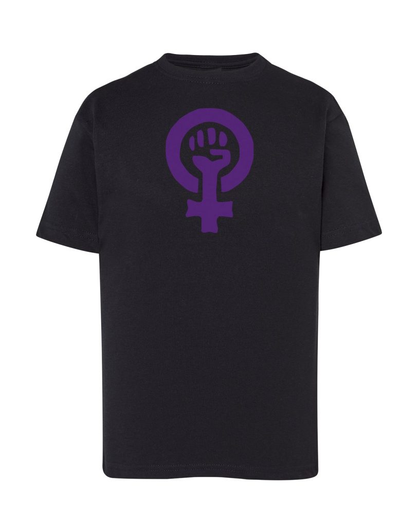 Camiseta negra infantil Puño Feminista