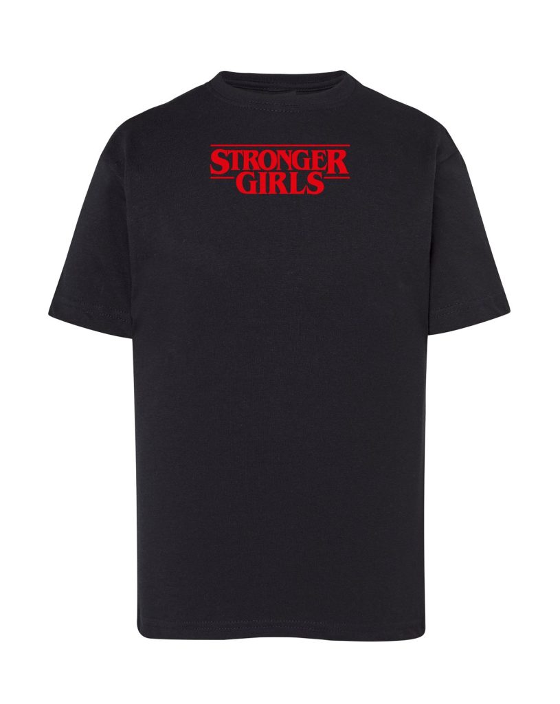 Camiseta negra infantil Stronger Girls