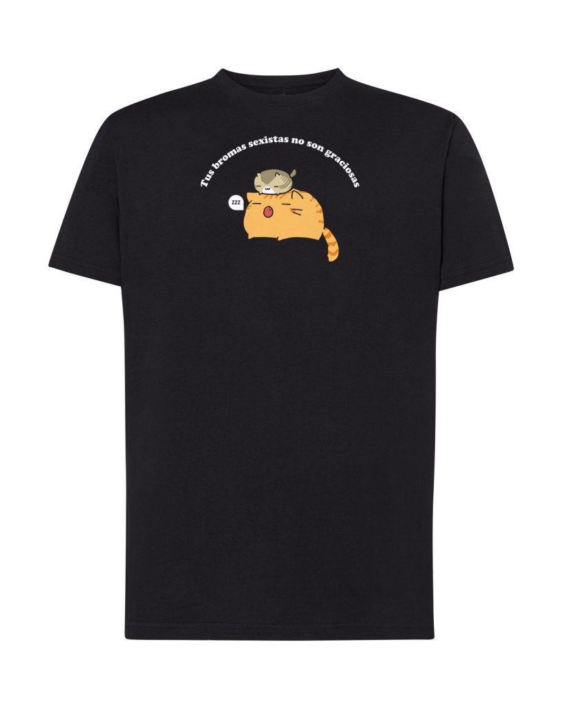 Camiseta negra adulto Tus bromas sexistas no son graciosas