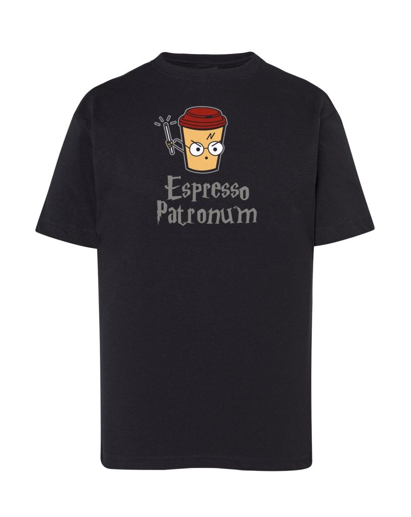 Camiseta negra infantil Espresso Patronum