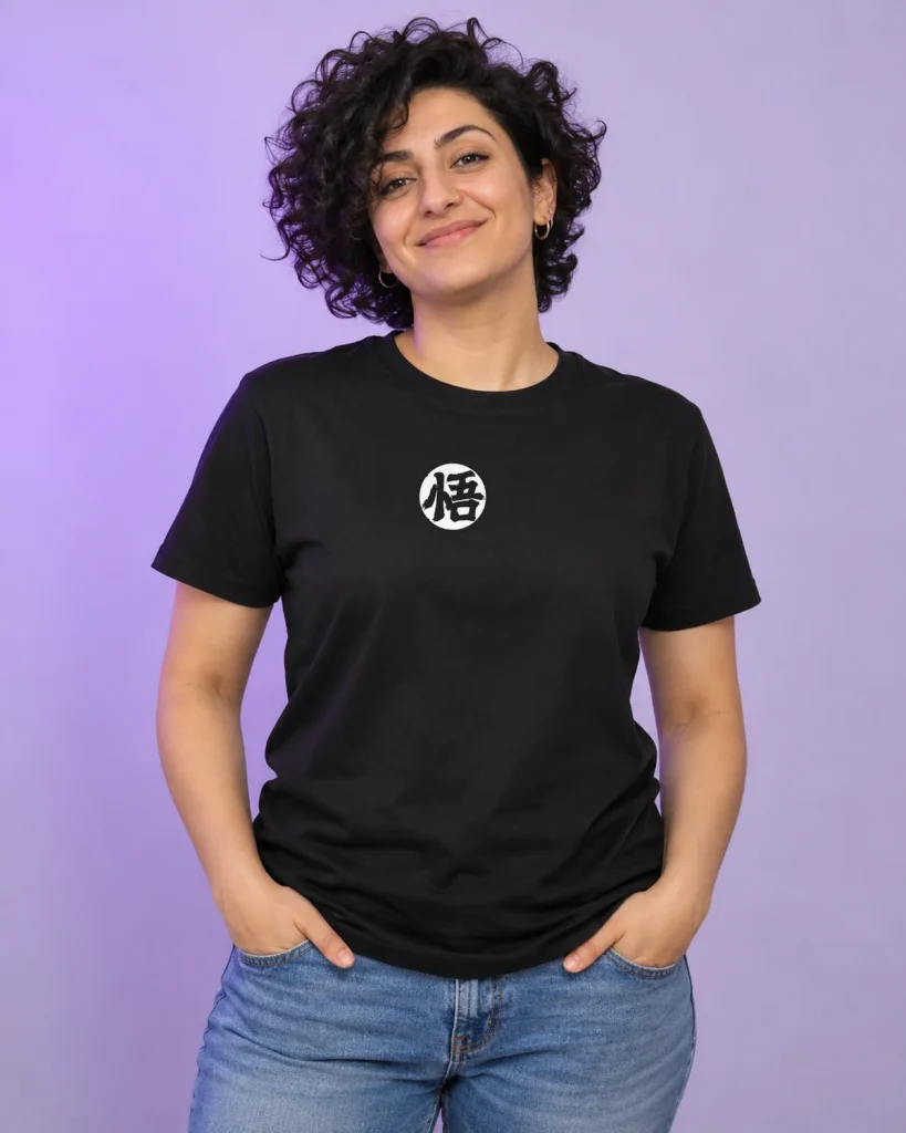Símbolo kanji pequeño – camiseta negra