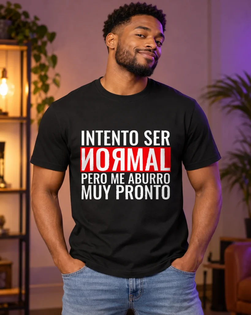 Intento ser normal – camiseta negra