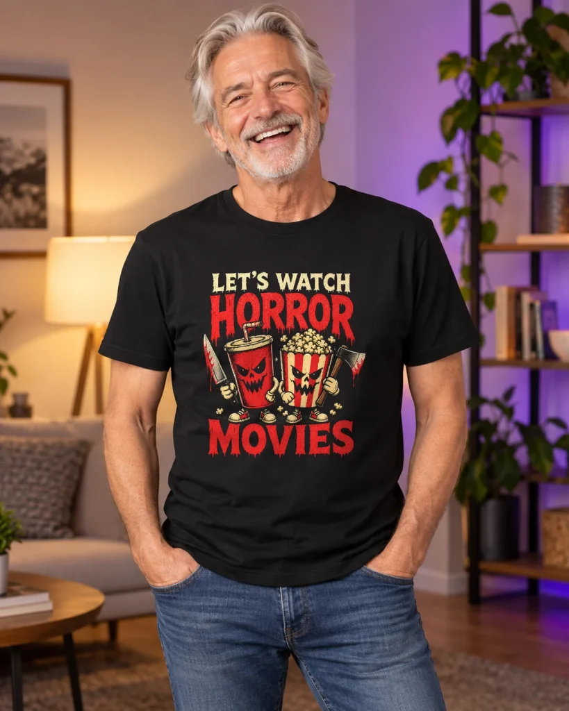 Palomitas de terror – camiseta negra