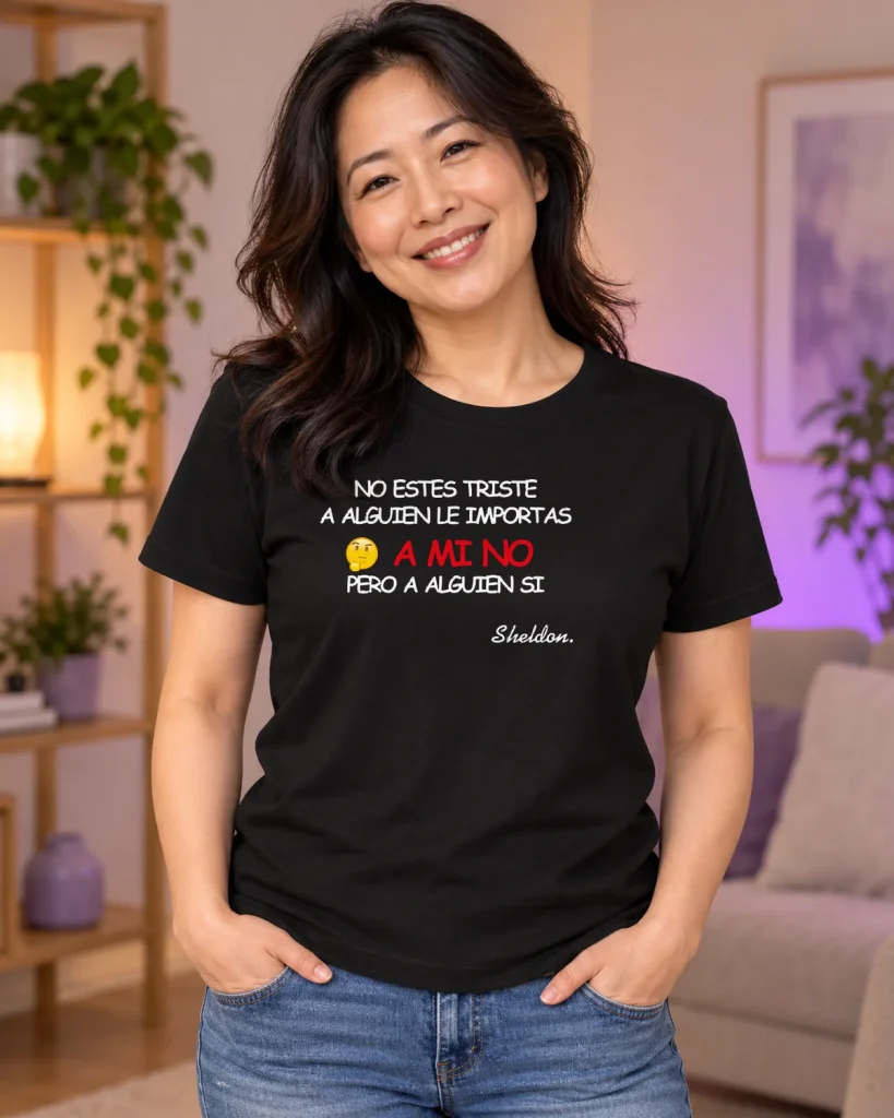No estés triste – camiseta negra