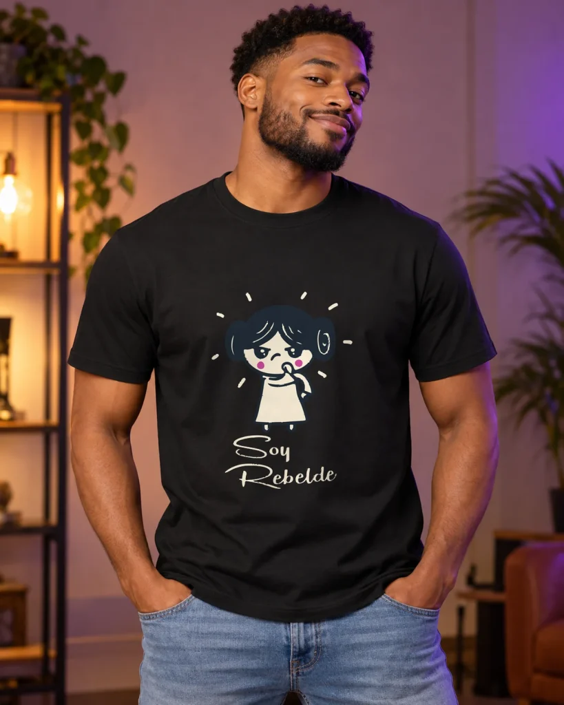 Soy rebelde – camiseta negra
