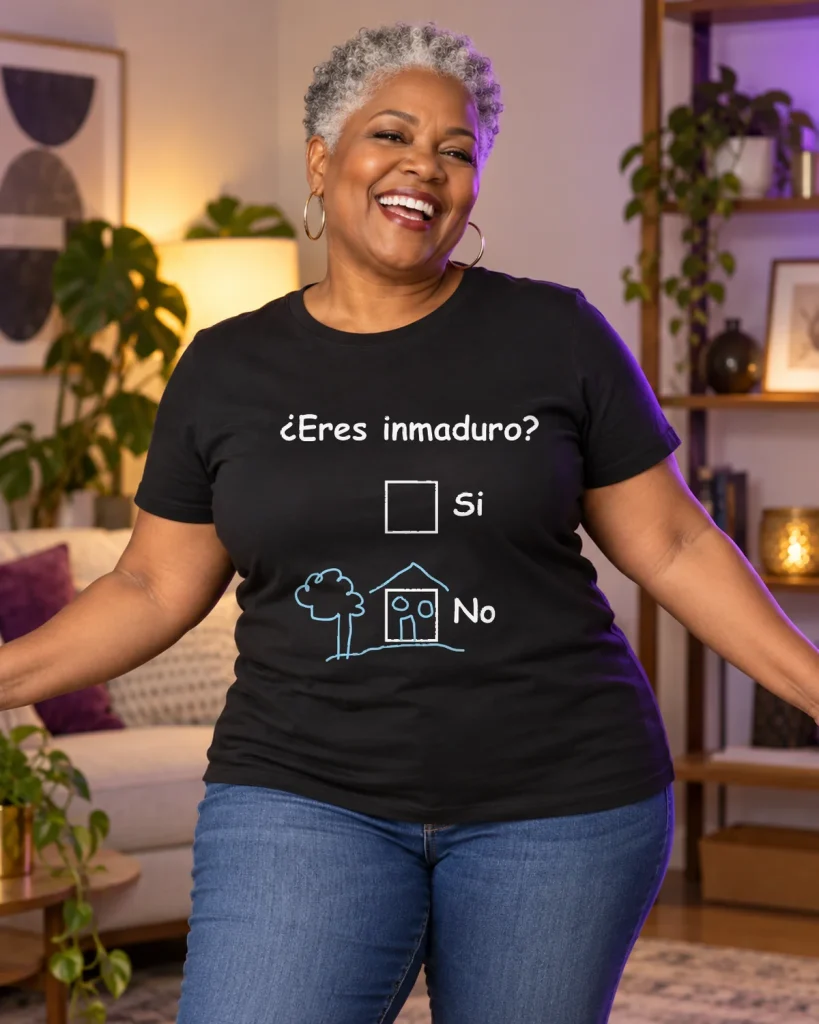 ¿Eres inmaduro? – camiseta negra puesta