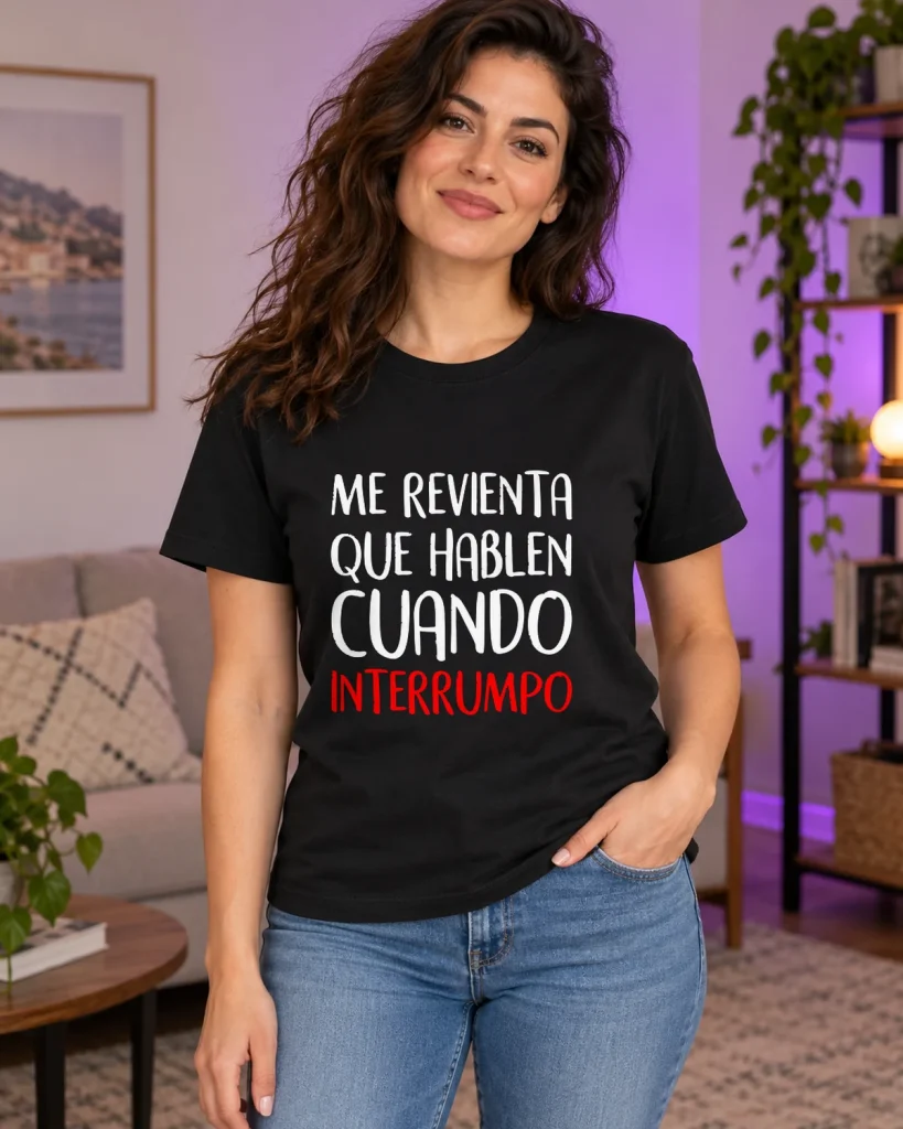 Me revienta que interrumpan – camiseta negra puesta