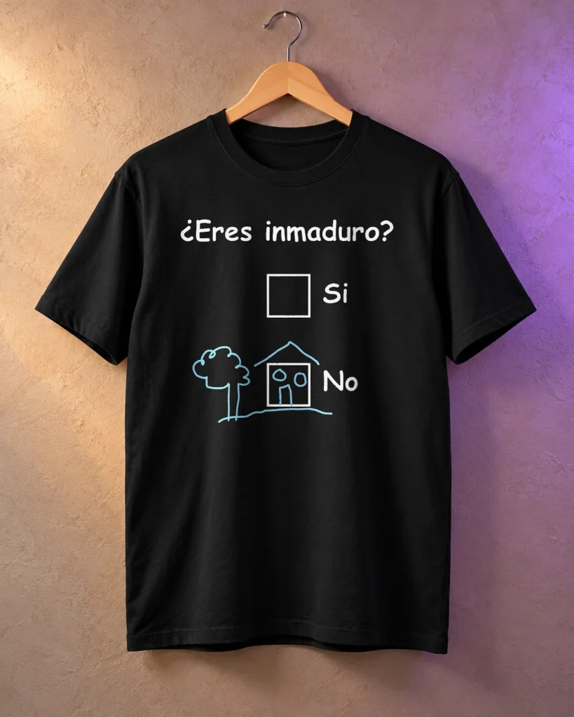 ¿Eres inmaduro? – camiseta en percha