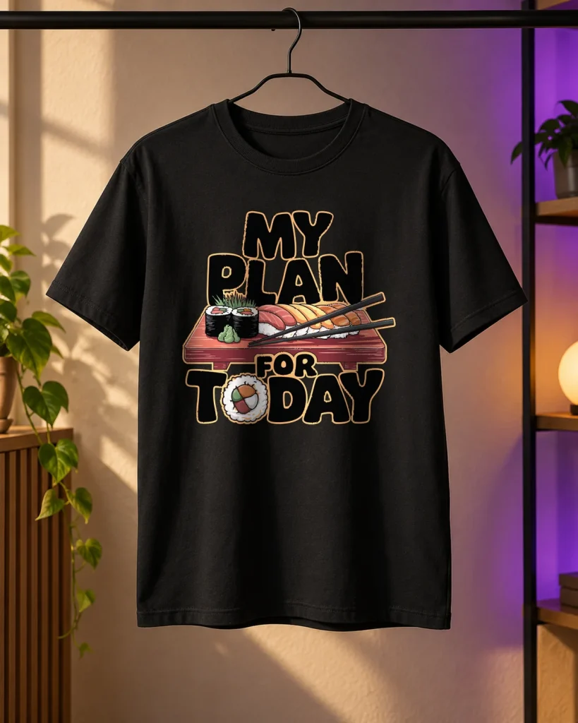Plan de sushi – camiseta en percha