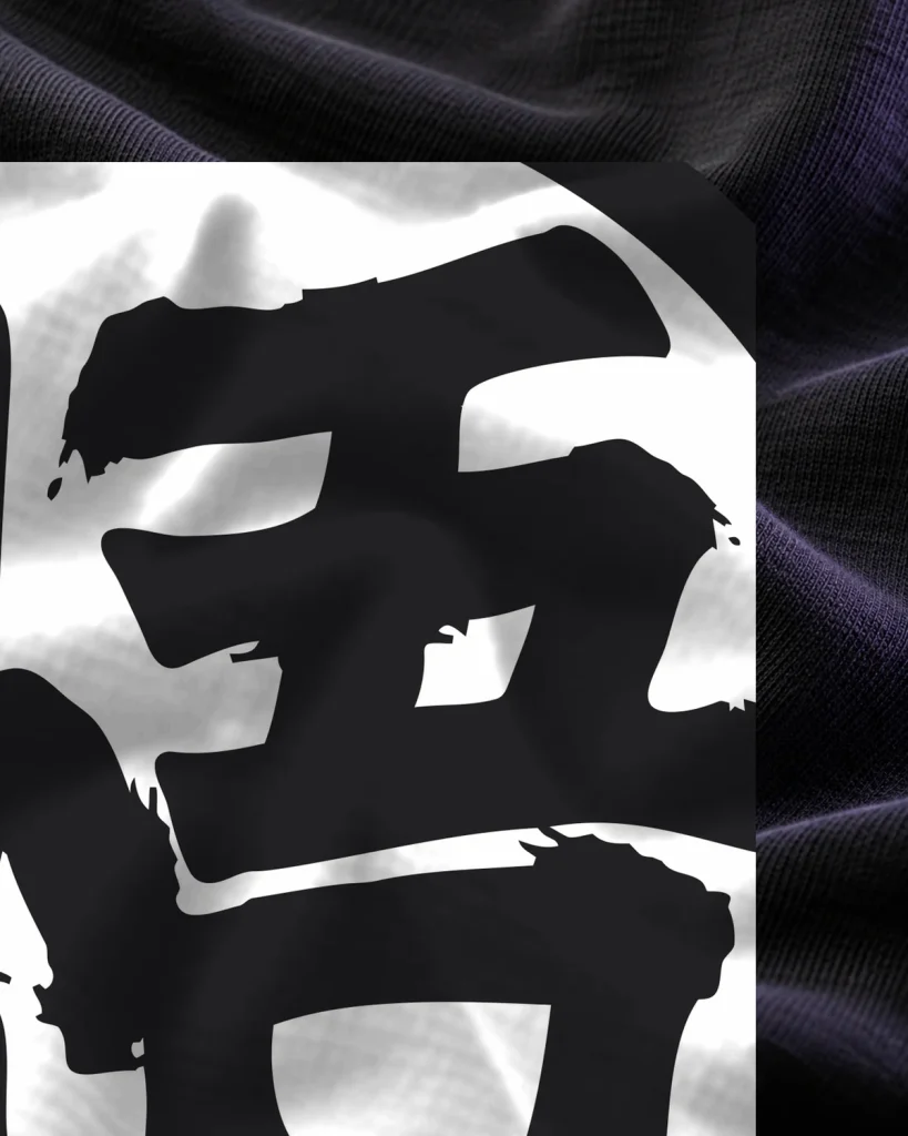 Símbolo kanji grande – detalle del estampado