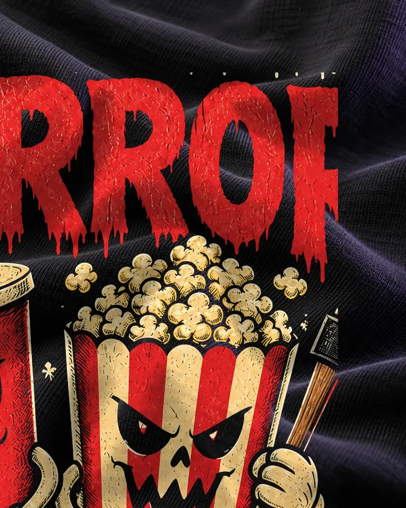 Palomitas de terror – detalle del estampado