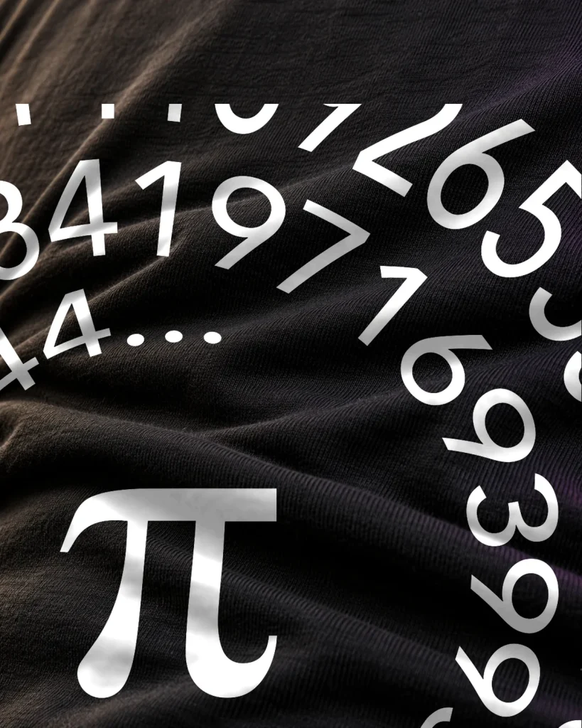 Espiral del número pi – detalle del estampado