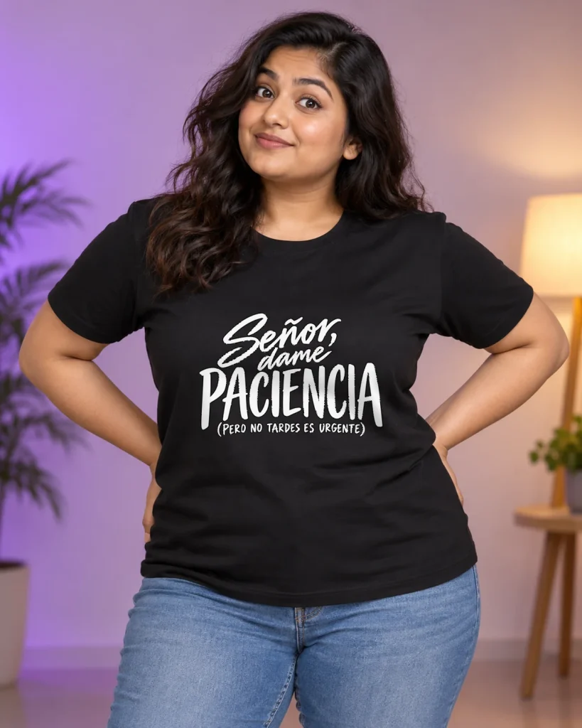 Señor, dame paciencia – camiseta negra