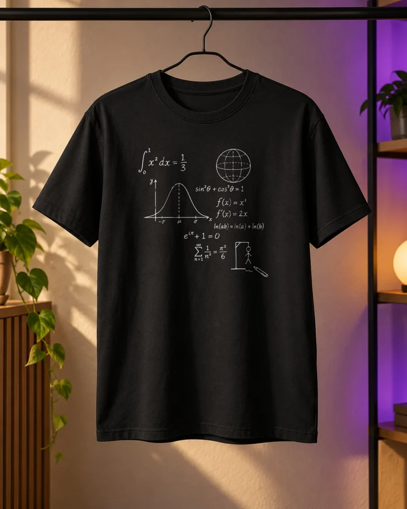 Ecuaciones y ahorcado – camiseta en percha