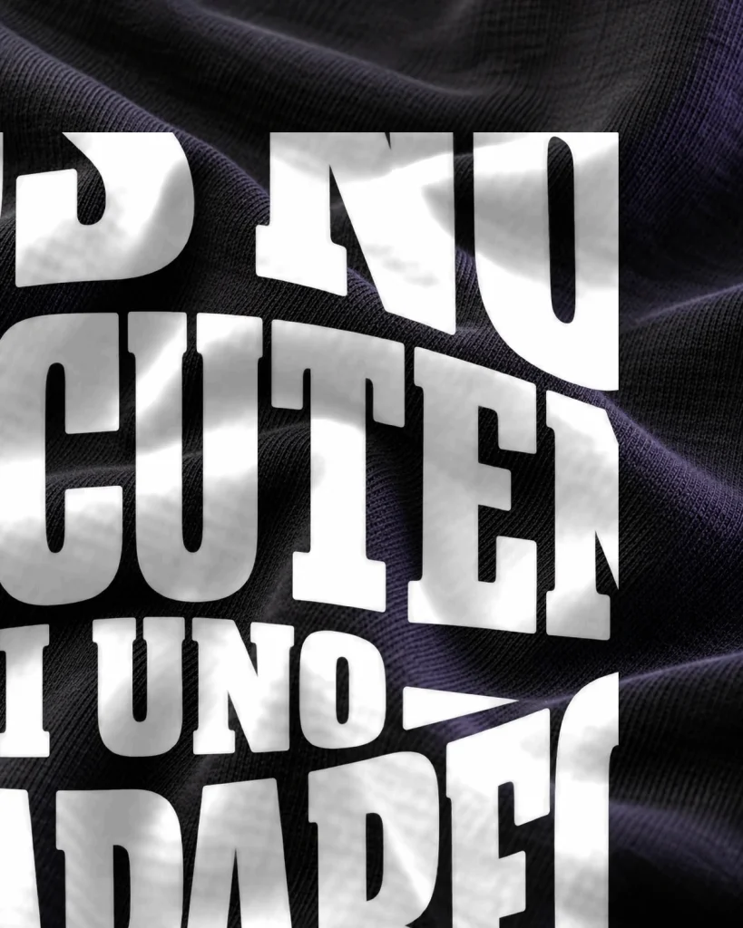 Dos no discuten – detalle del estampado